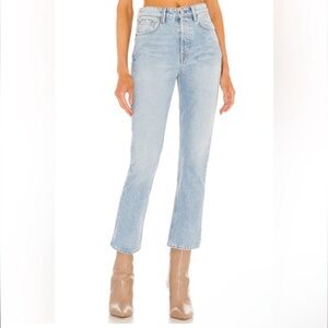 GRLFRND Karolina High Rise Straight Crop Jean Ventura Wash size 28 button up